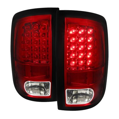 2009-2018 Dodge RAM 1500 2500 3500 LED Tail Lights Chrome/Red