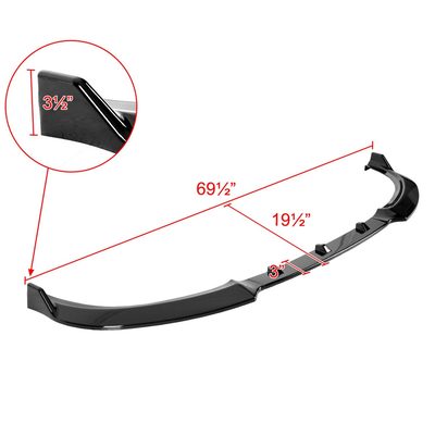 2019-2021 BMW 3-Series G20/G21 Glossy Black 3PC Front Bumper Lip Splitter Kit