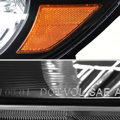 2008-2010 Toyota Highlander Factory Halogen Replacement Headlights Matt Black