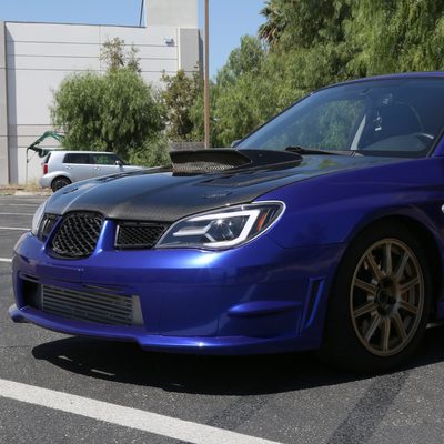 2006-2007 Subaru Impreza WRX STI LED Signal Projector Headlights Matte Black