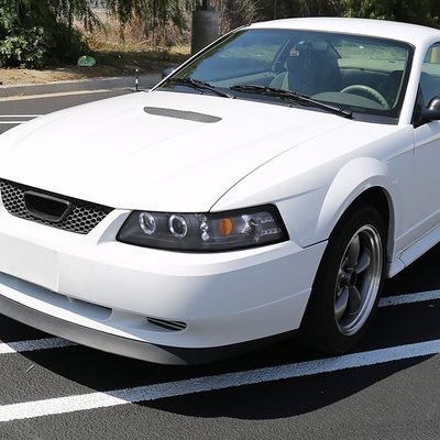 1999-2004 Ford Mustang Dual Halo V2 Projector Headlights Matte Black/Clear