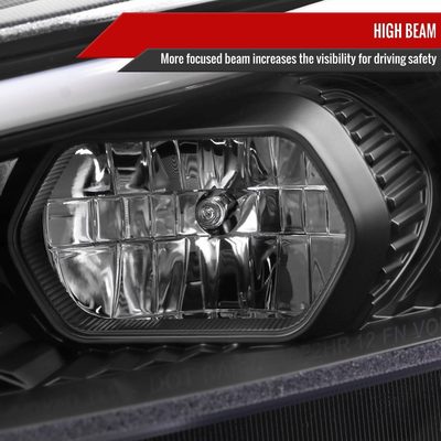 2013-2016 Ford Fusion Sequential Turn Signal Projector Headlights Matt Black
