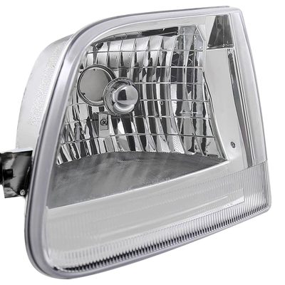 1997-2004 Ford F-150/Expedition Factory Style Crystal Headlights Chrome/Clear