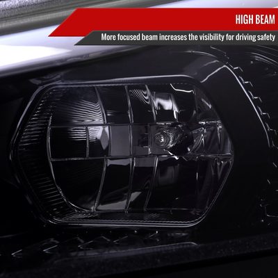 2013-2016 Ford Fusion Sequential Turn Signal Projector Headlights Smoke