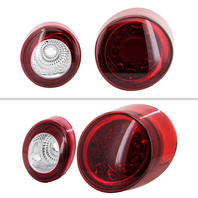 2005-2010 Chevy Cobalt Coupe LED Tail Lights & Trunk Reverse Lights Chrome/Red