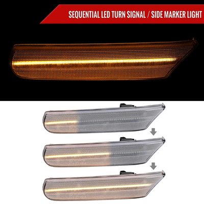 For Porsche 911 986/996 1997-2006 LED Turn Signal Light Clear Lens Sequential