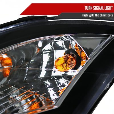 2003-2007 Infiniti G35 Coupe Dual Halo Projector Headlights Matte Black/Clear