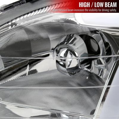 1999-2000 Honda Civic Coupe/SD LED Bar Factory Style Headlights Chrome/Clear