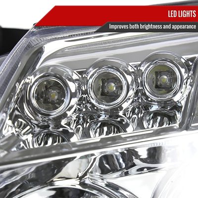 2005-2007 Dodge Magnum Dual Halo Projector Headlights Chrome/Clear Lens