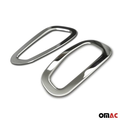 2019-2024 Jeep Renegade Side Indicator Signal Trim Cover Silver Steel 2 Pcs