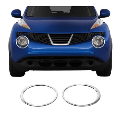 2011-2014 Nissan Juke Fog Light Headlight Lamp Surround Cover Silver 2 Pcs