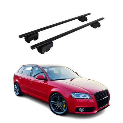 2006-2013 Audi A3 Roof Rack Cross Bars Black