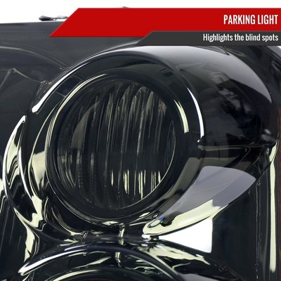 2001-2004 Nissan Frontier XE Factory Style Headlight Chrome/Smoke Lens