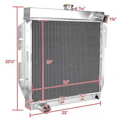 1955-1957 Ford Thunderbird Aluminum 3-Row Performance Radiator