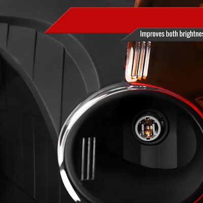 2001-2003 Honda Civic Projector Headlights w/ H1 Bulbs Matte Black/Clear Lens