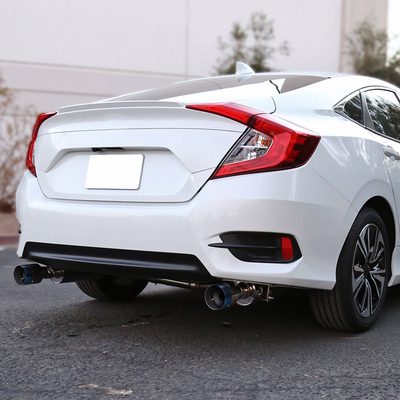 2016-2021 Honda Civic Sedan 1.5L Turbo Steel Catback Exhaust System Burnt Tip