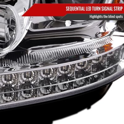 2009-2011 Mercedes Benz W164 ML-Class LED Sequetial Signal Headlights Chrome