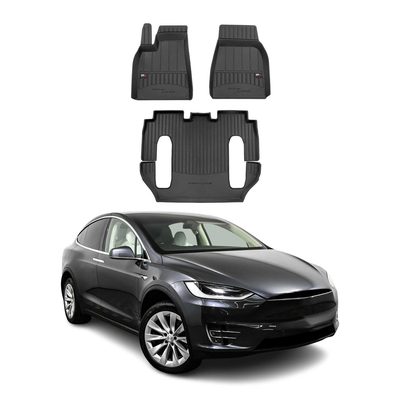 2016-2020 Tesla Model X Premium Floor Mats Liners Full Set All Weather Heavy Duty
