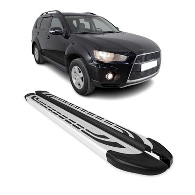 2007-2013 Mitsubishi Outlander Running Boards Side Steps Silver