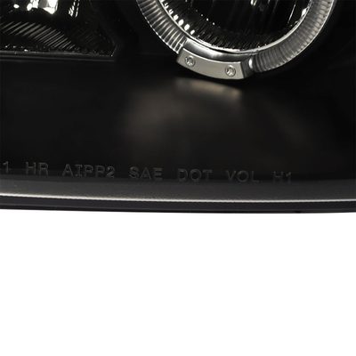 1998-2004 Dodge Intrepid Dual Halo Projector HeadLights Matte Black/Clear Lens
