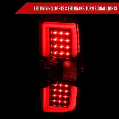 2014-2017 Chevy Silverado/ GMC Sierra 3500HD V2 LED Tail Lights Chrome/Clear