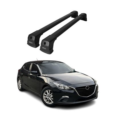 2014-2018 Mazda 3 Sedan Hatchback Roof Rack Cross Bars Black