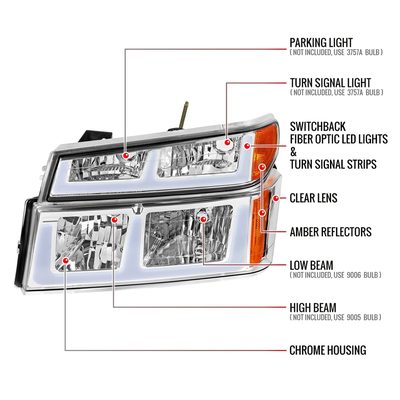 2004-2012 Chevy Colorado / Canyon LED Factory Headlights Amber Corner Lamp