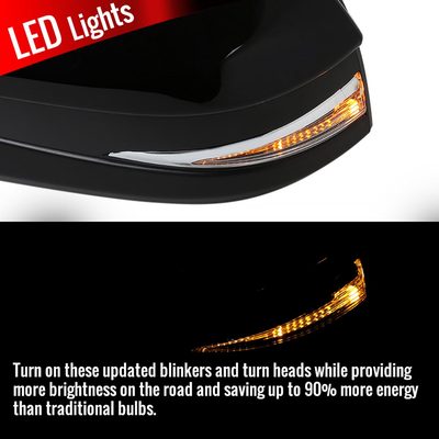 2014-2016 Toyota Highlander Black 5Pin Side Mirror LED Turn Signal Driver