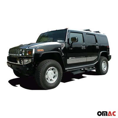 2003-2009 Hummer H2 Stainless Steel Molding Insert 4 Pcs