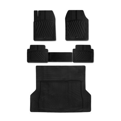 OMAC Floor Mats & Cargo Liner Universal for Cars SUV Black