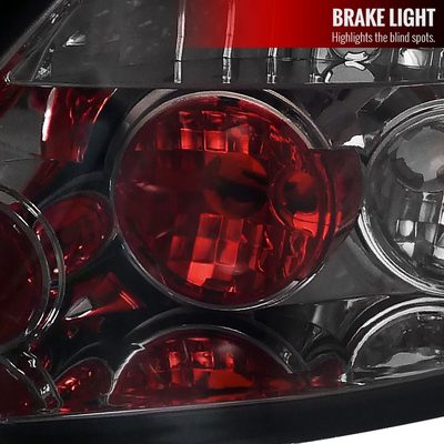 2006-2011 Honda Civic Coupe Tail Lights Chrome Housing/Smoke Lens