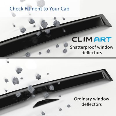 Clim Art Wind Deflectors for Toyota Camry 2025-2026 Sedan Tape-On Dark Smoke 4x