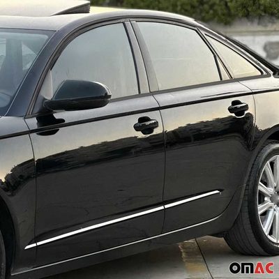 2012-2018 Audi A6 C7 All Type Side Door Molding Trim Stainless Steel