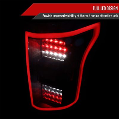 2015-2017 Ford F-150 V2 LED Tail Lights Matte Black Housing/Clear Lens