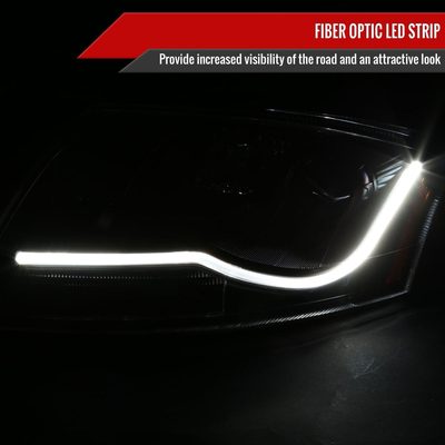 1999-2006 Audi TT LED Bar Projector Headlights Chrome Housing/Smoke Lens