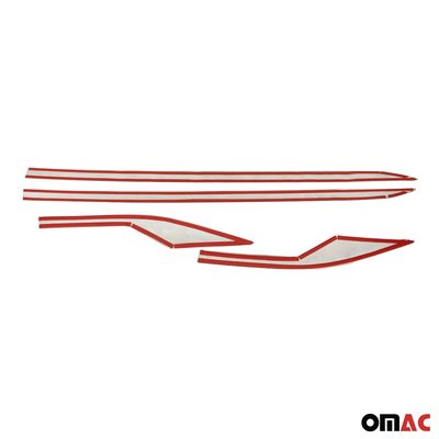 2018-2022 Toyota C-HR Side Door Molding Trim Skirt Garnish Stainless Steel Silver 4Pcs