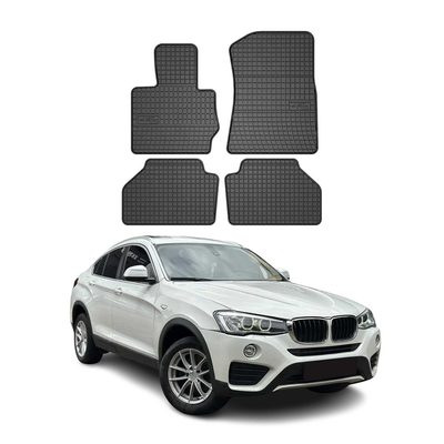2015-2018 BMW X4 1.gen Floor Mats Liners Full Set All Weather Rubber Black