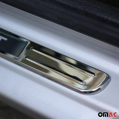 Mini Cooper Countryman Door Sill Scuff Plate Illuminated Sport Stainless Steel Silver 4 Pcs
