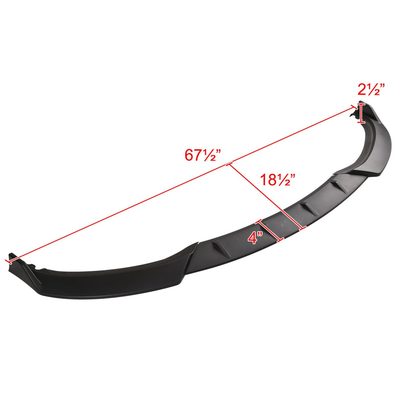 2016-2019 BMW 3 Series F30/F35 Polypropylene 3Pcs Bumper Lip Spoiler