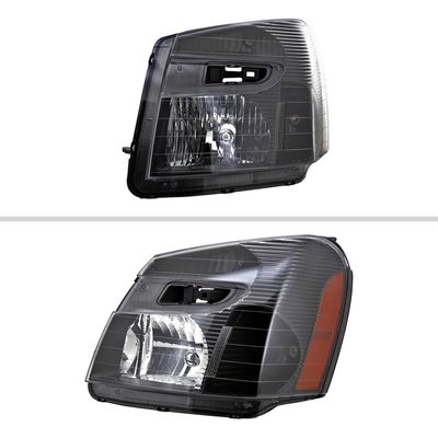 2005-2009 Chevy Equinox Factory Headlights w/Amber Reflector Matt Black/Clear