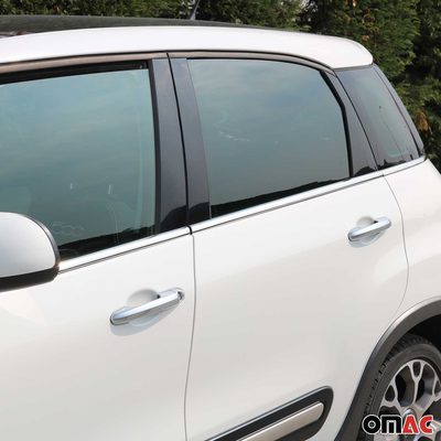 2014-2020 Fiat 500L Window Molding Trim Streamer Stainless Steel Silver 6Pcs