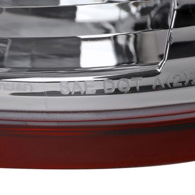 2007-2013 GMC Sierra 1500 2500HD 3500HD C-Bar LED Tail Lights Chrome/Red Clear