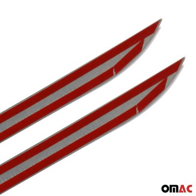2014-2019 Ford Transit Connect Side Door Molding Trim Stainless Steel Silver 4x