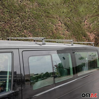 2015-2018 Chevrolet City Express Roof Rack Cross Bars Steel 3Pcs Silver
