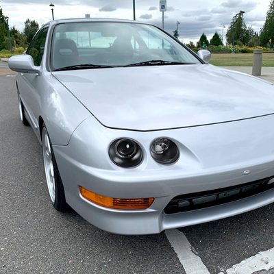 1998-2001 Acura Integra 3/4DR Dual Halo Projector Headlights Matt Black/Clear