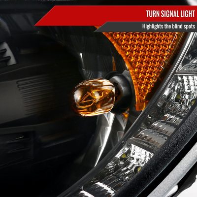 2006-2007 Subaru Impreza WRX/STI Projector Headlights LED Light Strip Black