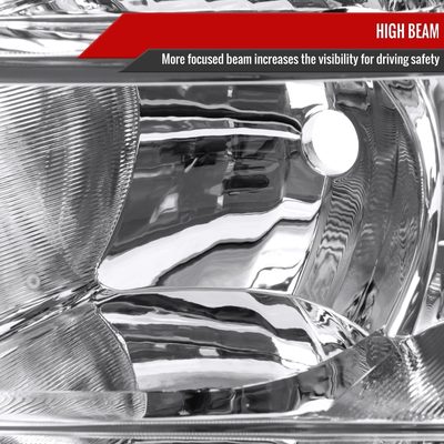2006-2008 Honda Pilot Projector Style Headlights Chrome Housing/Clear Lens