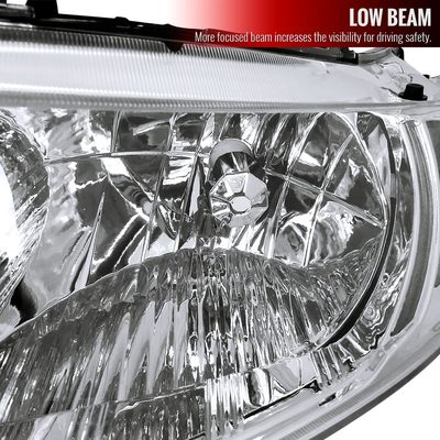 2006-2011 Honda Civic Coupe Factory Style Crystal Headlights Chrome/Clear Lens