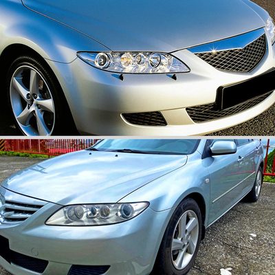 For Mazda 6 2003-2005 Factory Style Projector Headlights Chrome Housing Clear Lens