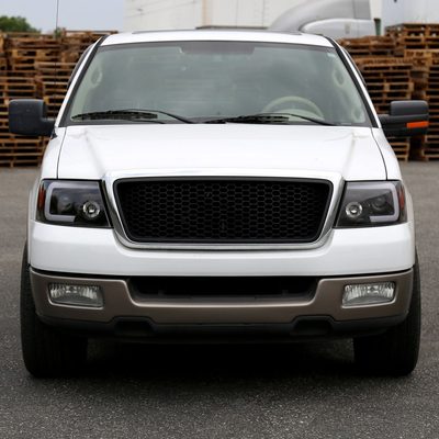 2004-2008 Ford F-150/Lincoln Mark LT LED CBar Projector Headlights Black
